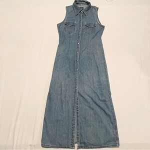 Vintage Gap Denim Sleeveless Maxi Dress